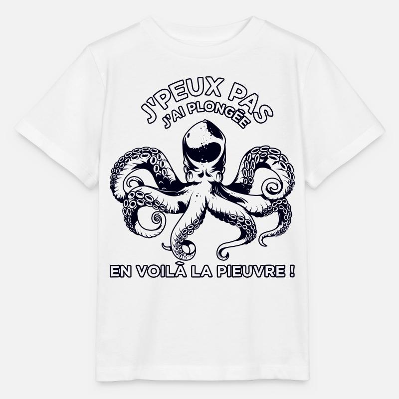 J'Peux Pas J'ai Plongée - T-shirt bio MINI CREATOR Stanley/Stella Enfant - blanc