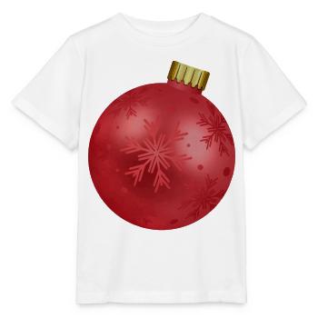 Cadeau de ventre de bébé enceinte boule de Noël - T-shirt bio MINI CREATOR Stanley/Stella Enfant - blanc - Devant - Maike (125cm)