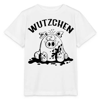 Wutzchen - Schwein - Schweine - Sau - Stanley/Stella Kinder T-Shirt MINI CREATOR  - Weiß - Vorne - Maike (125cm)