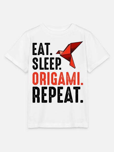 Roter Origami Vogel - Stanley/Stella Kinder T-Shirt MINI CREATOR  - Weiß