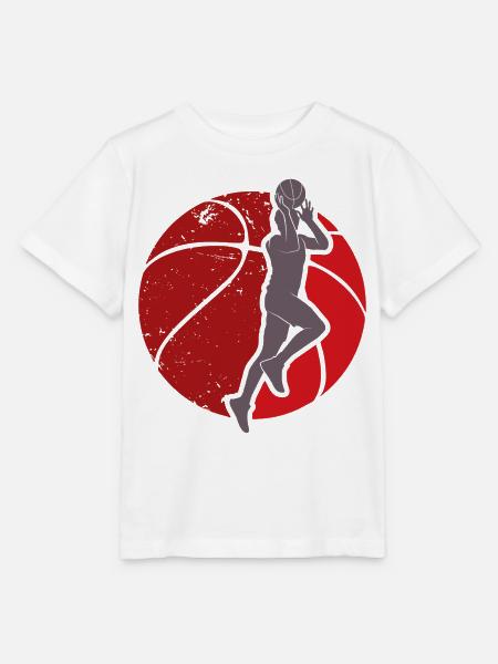 Basketball - Basketballer beim Wurf - Stanley/Stella Kinder T-Shirt MINI CREATOR - Weiß