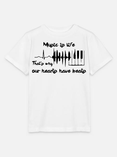 Musik ist Leben, Klavier, Pianist, Keyboard # - Stanley/Stella Kinder T-Shirt MINI CREATOR - Weiß