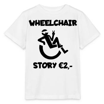 Histoire en fauteuil roulant pour seulement 2 euros # - T-shirt bio MINI CREATOR Stanley/Stella Enfant - blanc - Devant - Maike (125cm)