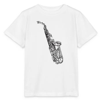 Saxophonist - Stanley/Stella Kinder T-Shirt MINI CREATOR  - Weiß - Vorne - Maike (125cm)