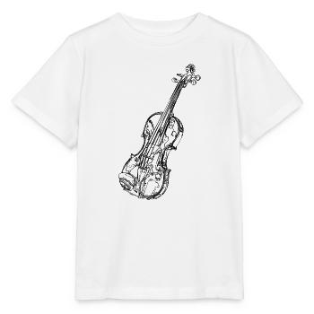Geige - Stanley/Stella Kinder T-Shirt MINI CREATOR  - Weiß - Vorne - Maike (125cm)