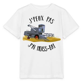 J'peux pas j'ai moiss-bat - T-shirt bio MINI CREATOR Stanley/Stella Enfant - blanc - Devant - Maike (125cm)