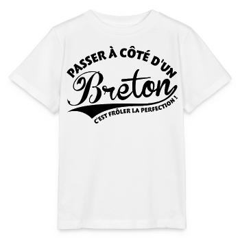 Breton Perfection - T-shirt bio MINI CREATOR Stanley/Stella Enfant - blanc - Devant - Maike (125cm)