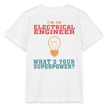 Best-seller Ingénieur électricien Tshirt, citation drôle - T-shirt bio MINI CREATOR Stanley/Stella Enfant - blanc - Devant - Maike (125cm)
