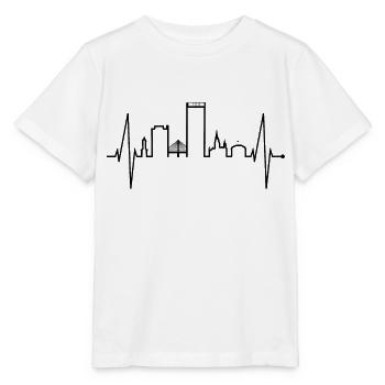 Bonn Skyline Battement de Coeur De Bonn J’aime Mon Bonn - T-shirt bio MINI CREATOR Stanley/Stella Enfant - blanc - Devant - Maike (125cm)