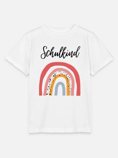 Schulkind Regenbogen Geschenkidee zur Einschulung - Stanley/Stella Kinder T-Shirt MINI CREATOR - Weiß