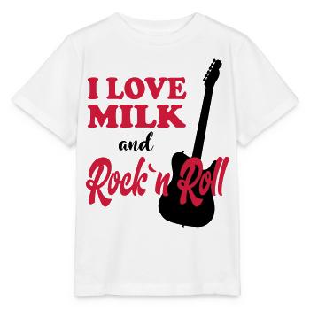 Child Baby Birthday Sayings Milk Rockn Roll - Stanley/Stella MINI CREATOR Kids’ T-Shirt - white - Front - Maike (125cm)