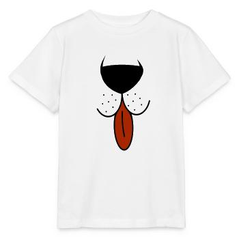 Bear snout with tongue out - Stanley/Stella MINI CREATOR Kids’ T-Shirt - white - Front - Maike (125cm)