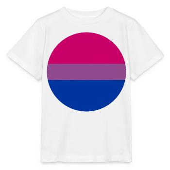 runde Aufkleber bisexuelle Stolz Flagge Aufkleber - Stanley/Stella Kinder T-Shirt MINI CREATOR  - Weiß - Vorne - Maike (125cm)