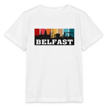 Belfast Nordirland Travel Souvenir Skyline - Stanley/Stella Kinder T-Shirt MINI CREATOR  - Weiß - Vorne - Maike (125cm)