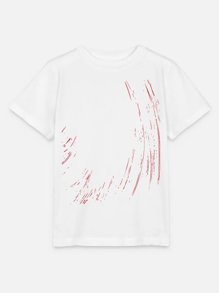 Abstrakte Linien / Linie / rot / Muster - Stanley/Stella Kinder T-Shirt MINI CREATOR - Weiß