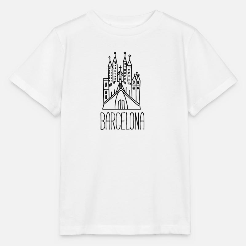 Barcelone - T-shirt bio MINI CREATOR Stanley/Stella Enfant - blanc