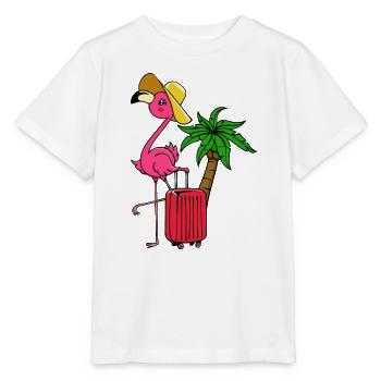 Verreisen Urlaub Ferien Flamingo Palmen Karibik - Stanley/Stella Kinder T-Shirt MINI CREATOR  - Weiß - Vorne - Maike (125cm)
