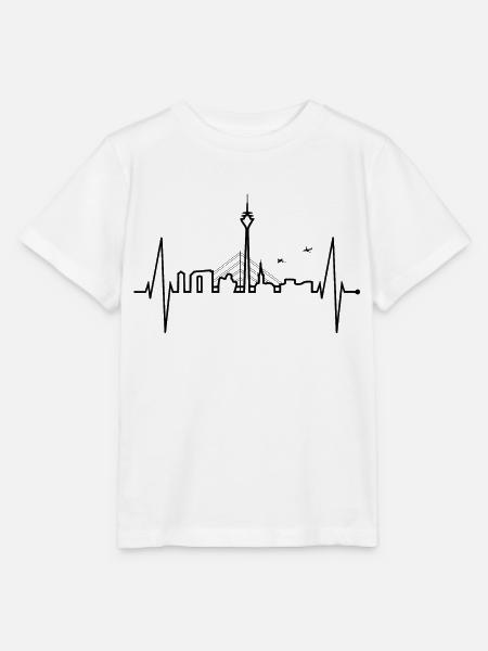 Düsseldorf Skyline Herzschlag Liebe Düsseldorfer - Stanley/Stella Kinder T-Shirt MINI CREATOR - Weiß