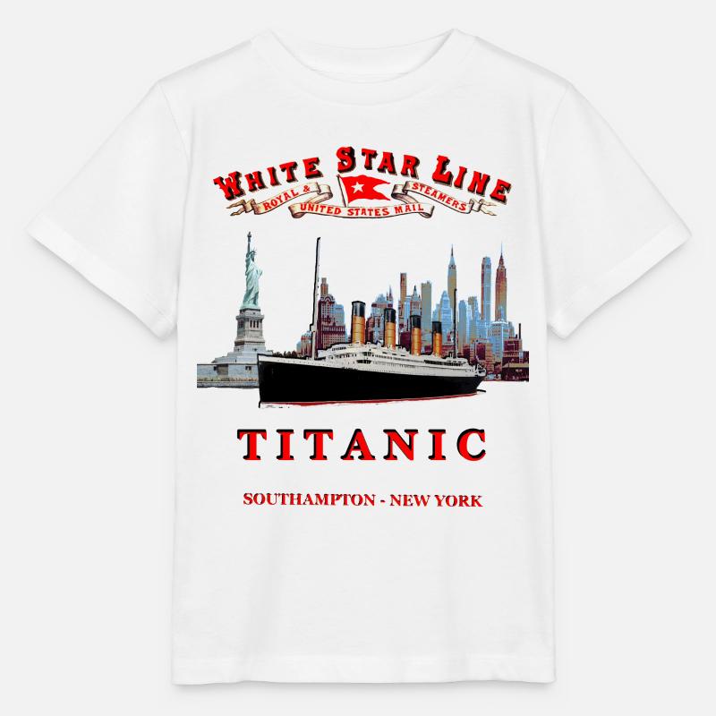 TITANIC NEW YORK - Stanley/Stella Kinder T-Shirt MINI CREATOR - Weiß