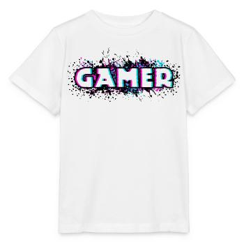 Gamer Gambler Cool Video Games Game Console Nerd - Stanley/Stella MINI CREATOR Kids’ T-Shirt - white - Front - Maike (125cm)