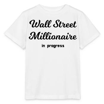 Bourse millionnaire - T-shirt bio MINI CREATOR Stanley/Stella Enfant - blanc - Devant - Maike (125cm)