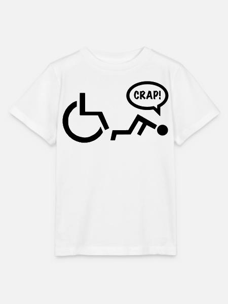CRAP als Rollstuhlfahrer fällt. Humor Shirt * - Stanley/Stella Kinder T-Shirt MINI CREATOR - Weiß