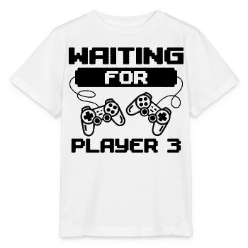 Gamer Joueur Enceinte Contrôleur Statement - T-shirt bio MINI CREATOR Stanley/Stella Enfant - blanc - Devant - Maike (125cm)