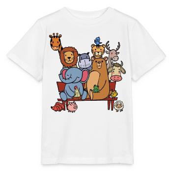 Tierwelt Lebewesen Bär Elefant Löwe Cool - Stanley/Stella Kinder T-Shirt MINI CREATOR  - Weiß - Vorne - Maike (125cm)