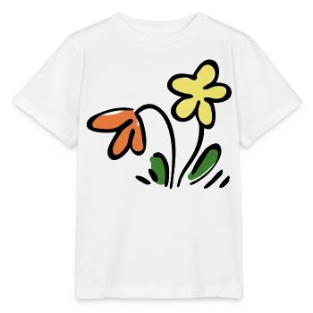 Blumen - Stanley/Stella Kinder T-Shirt MINI CREATOR  - Weiß - Vorne - Maike (125cm)