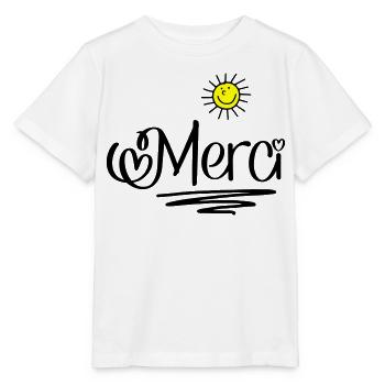 Merci - T-shirt bio MINI CREATOR Stanley/Stella Enfant - blanc - Devant - Maike (125cm)