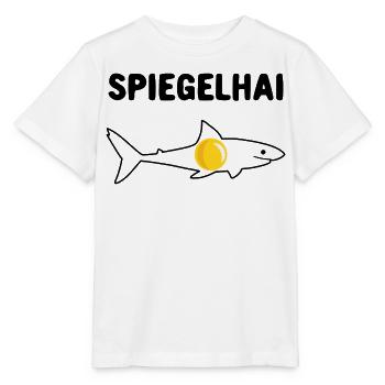 Spiegelhai Hai Spiegelei Wortwitz - Stanley/Stella Kinder T-Shirt MINI CREATOR  - Weiß - Vorne - Maike (125cm)