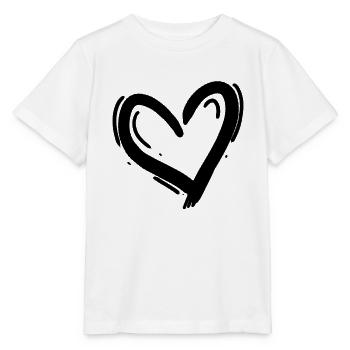 Coeur Noir - T-shirt bio MINI CREATOR Stanley/Stella Enfant - blanc - Devant - Maike (125cm)