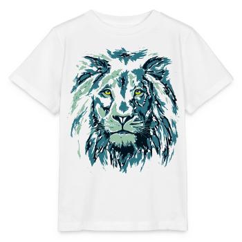 Löwenkopf - Sternzeichen Löwe - Stanley/Stella Kinder T-Shirt MINI CREATOR  - Weiß - Vorne - Maike (125cm)