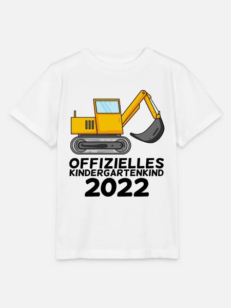 Kindergarten Kind Bagger Schule Einschulung 2022 - Stanley/Stella Kinder T-Shirt MINI CREATOR - Weiß