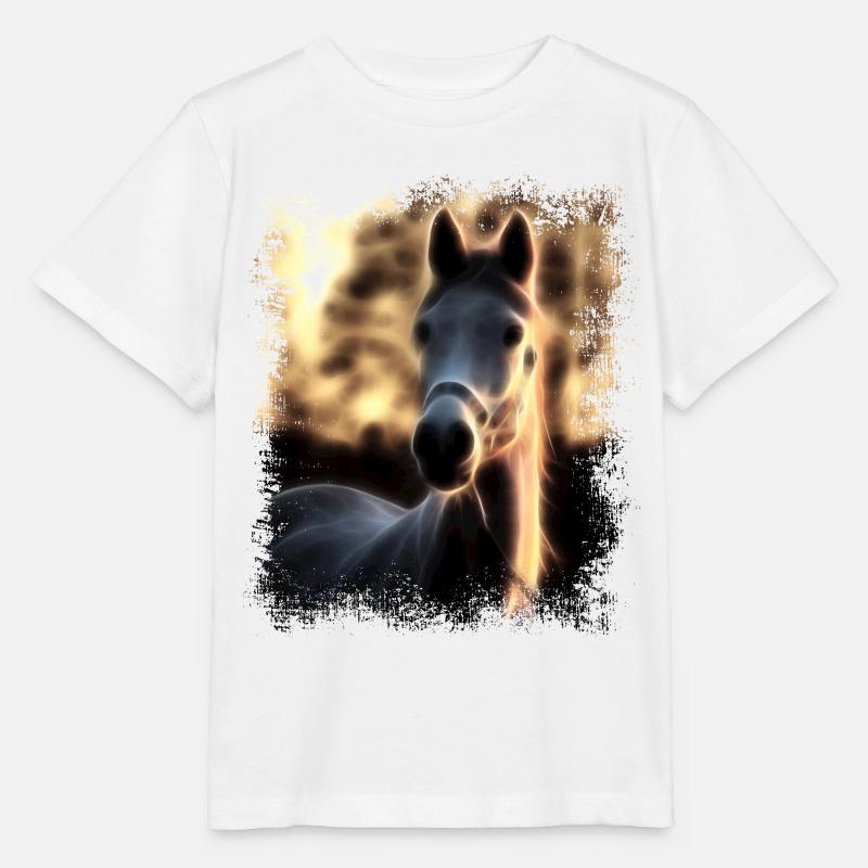 Pferd Goldener Schimmel - Stanley/Stella Kinder T-Shirt MINI CREATOR  - Weiß