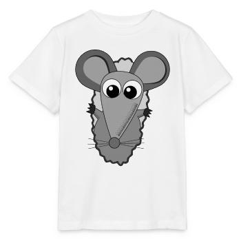 Look-Peep - La souris regarde dehors - T-shirt bio MINI CREATOR Stanley/Stella Enfant - blanc - Devant - Maike (125cm)