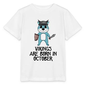 Mois de naissance mois d’octobre cadeau - T-shirt bio MINI CREATOR Stanley/Stella Enfant - blanc - Devant - Maike (125cm)