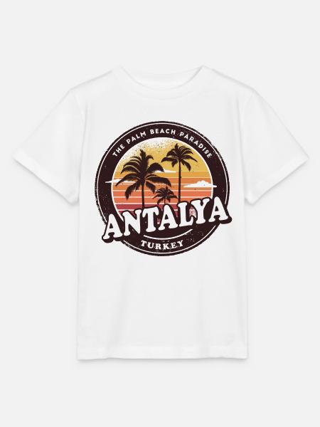 Antalya Türkei Vintage Beach Design / Geschenkidee - Stanley/Stella Kinder T-Shirt MINI CREATOR - Weiß