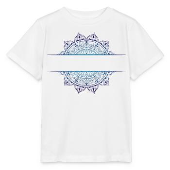 Mandala Cyan Magenta - T-shirt bio MINI CREATOR Stanley/Stella Enfant - blanc - Devant - Maike (125cm)