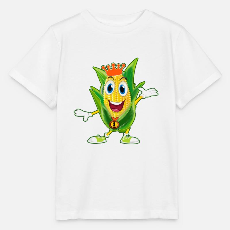 Maïs en épi maïs popcorn cinéma stand de maïs popcorn - T-shirt bio MINI CREATOR Stanley/Stella Enfant - blanc