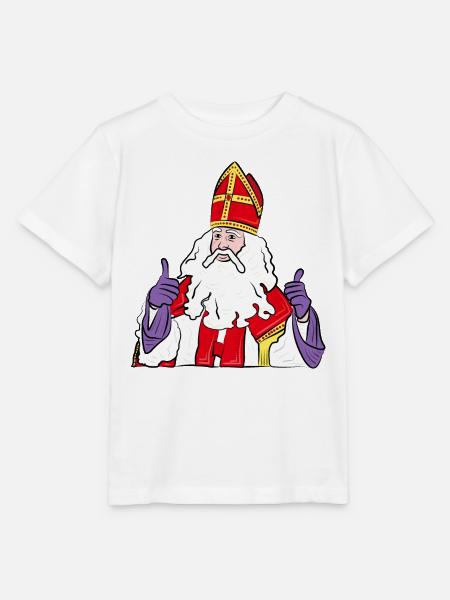 Sinterklaas Daumen hoch zwartepiet - Stanley/Stella Kinder T-Shirt MINI CREATOR  - Weiß