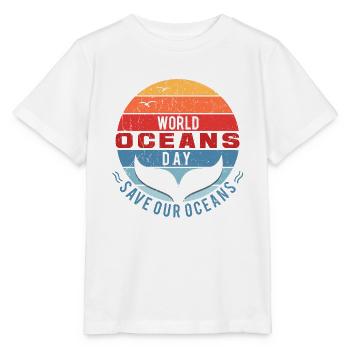World Oceans Day - Save Our Oceans - Stanley/Stella MINI CREATOR Kids’ T-Shirt - white - Front - Maike (125cm)
