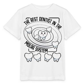 Kawaii Tooth Charm in Orbit - Stanley/Stella MINI CREATOR Kids’ T-Shirt - white - Front - Maike (125cm)