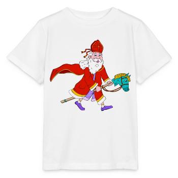 Saint-Nicolas sur le cheval de loisir jouet - T-shirt bio MINI CREATOR Stanley/Stella Enfant - blanc - Devant - Maike (125cm)