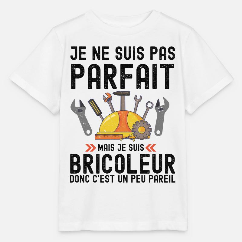 Humour Bricoleur Autodérision - T-shirt bio MINI CREATOR Stanley/Stella Enfant - blanc