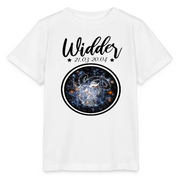 Widder Sternzeichen - Stanley/Stella Kinder T-Shirt MINI CREATOR  - Weiß - Vorne - Maike (125cm)