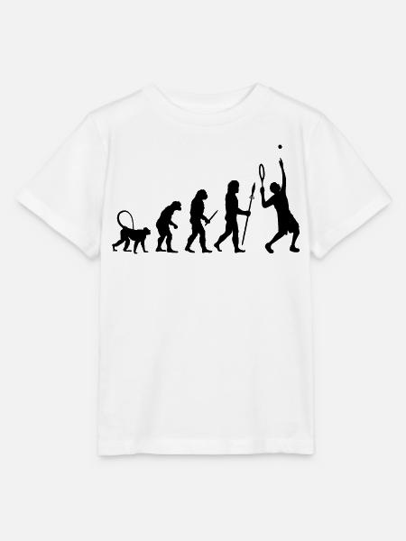 Evolution eines Tennisspielers - Stanley/Stella Kinder T-Shirt MINI CREATOR - Weiß