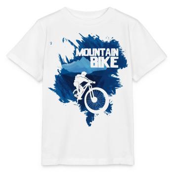 VTT blanc bleu - T-shirt bio MINI CREATOR Stanley/Stella Enfant - blanc - Devant - Maike (125cm)