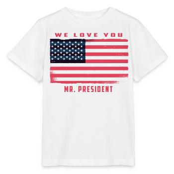 Nous vous aimons Monsieur le Président - T-shirt bio MINI CREATOR Stanley/Stella Enfant - blanc - Devant - Maike (125cm)