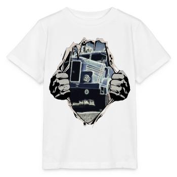 Ifa H6 DDR Kipper unterm Shirt - Stanley/Stella Kinder T-Shirt MINI CREATOR  - Weiß - Vorne - Maike (125cm)
